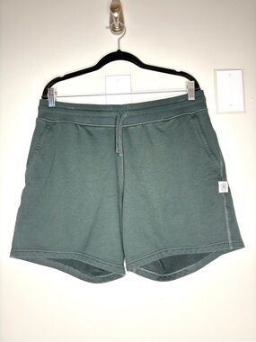Reigning Champ Terry Shorts Sweatshort Pull On 100% Cotton In Dark Green Size L